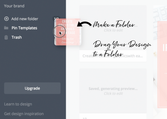 How To Create Templates In Canva From Pins In Folders