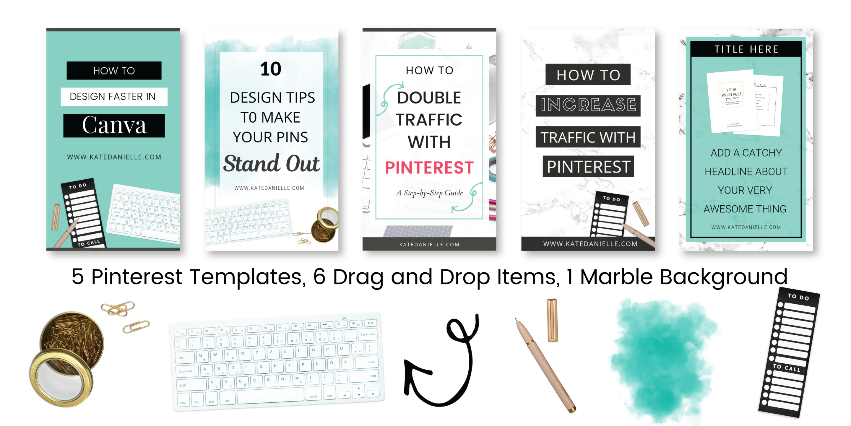 Free Templates Kit for Canva - Kate Danielle Creative | Think Like a